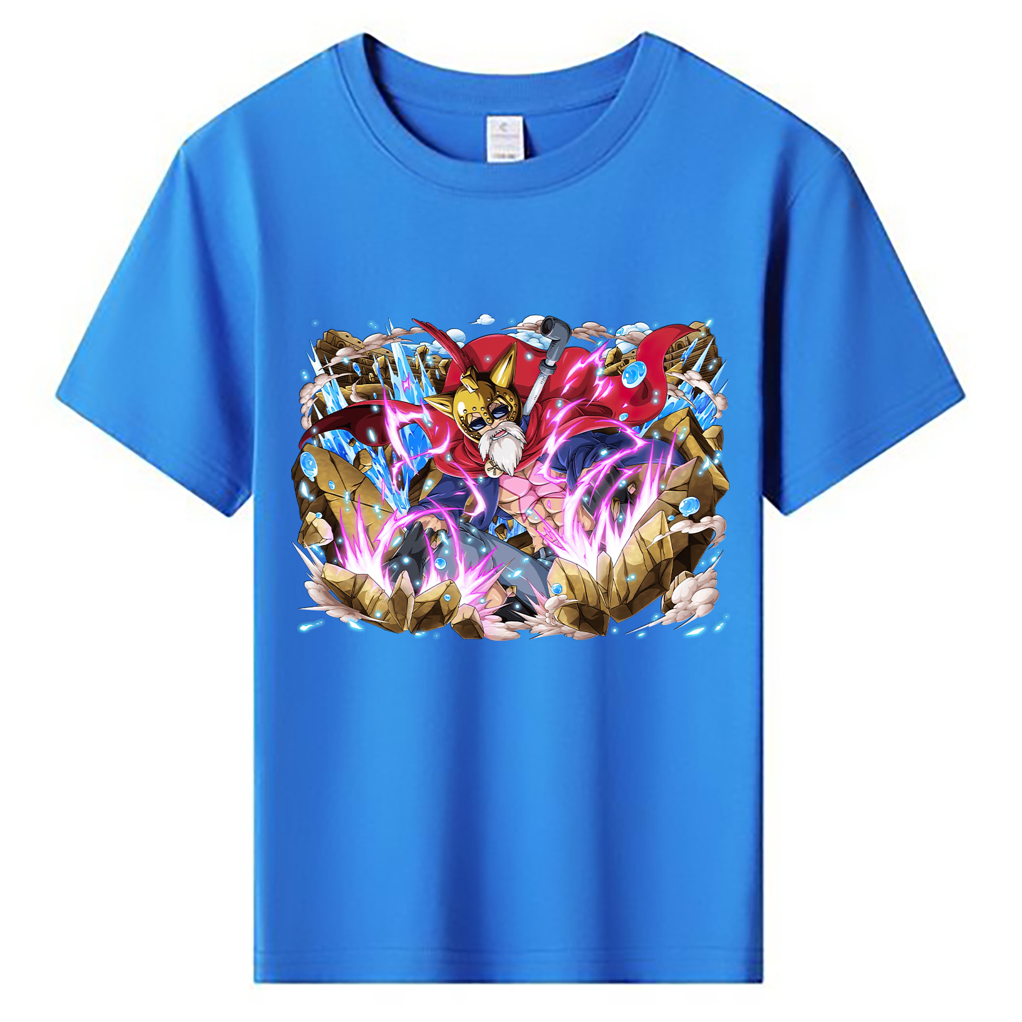 ワンピース モンキー・D・ルフィ ONE PIECE Monkey D. Luffy 綿100％キッズTシャツ（フロントプリント）